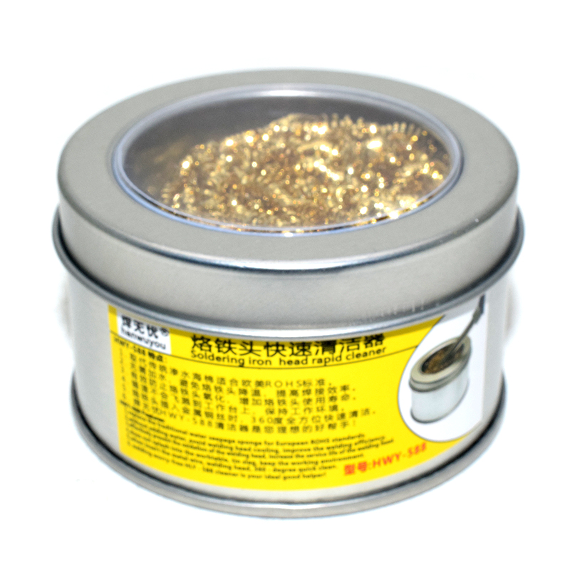 Cleaning Ball Desoldering Soldering Iron Mesh Filter Cleaning Nozzle Tip Copper Wire Cleaner Ball Metal Dross Box Clean Ball