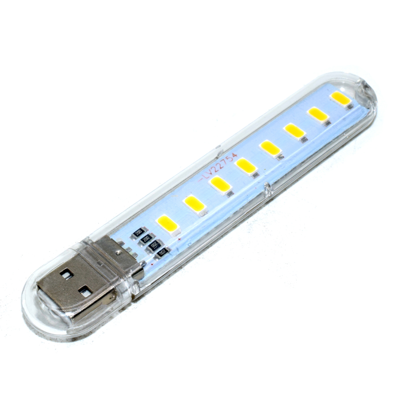 Warm White Light 8LEDs USB Night Light/ USB Computer Light