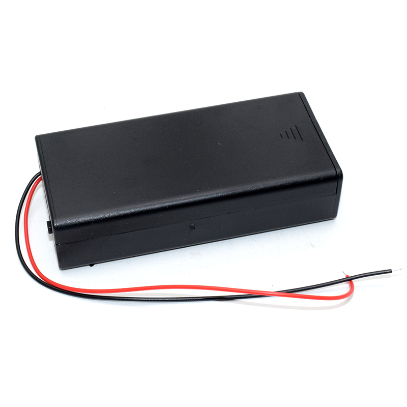 2 sections of 18650 battery box / 7.4V 18650 battery holder with cover and switch / 18650 lithium battery compartment in series