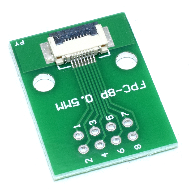 FFC / FPC soldered 0.5mm/1mm pitch connector adapter board 8P