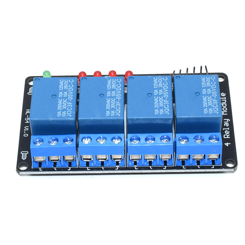 4-Channel 3.3V/5V/12V/24V Relay Module - Black + Blue for Arduin0 DSP AVR PIC ARM