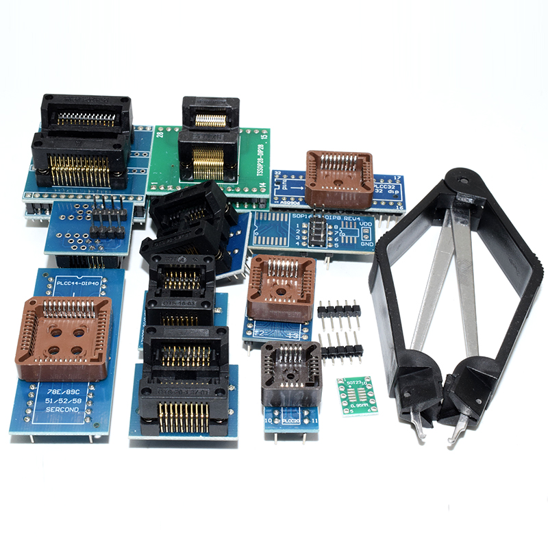 13PCS Whole Set Universal Adapter Socket IC Extractor for Programmer TL866ii Plus TL866A TL866CS EZP G540