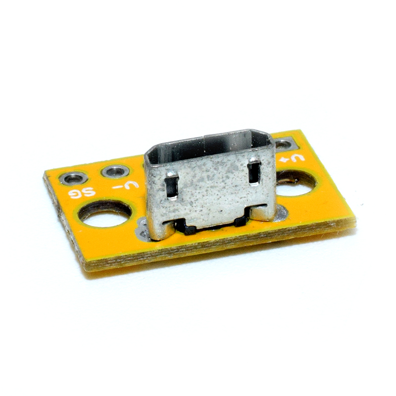 Vertical USB MicroUSB Female Flat Mouth