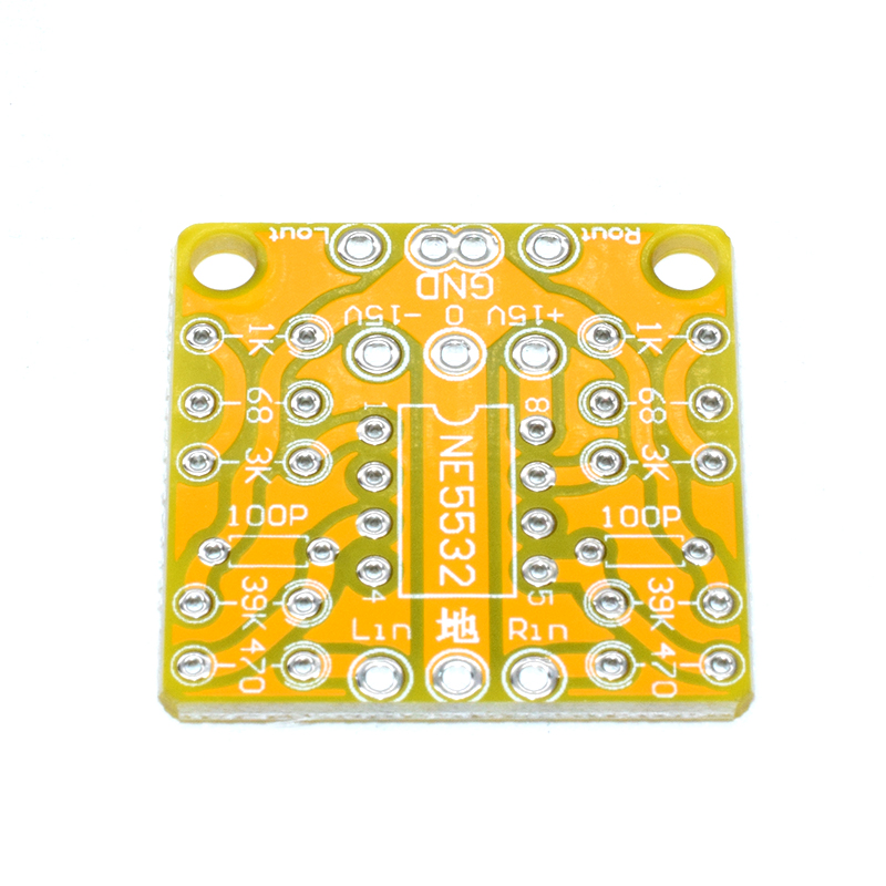 Dual OP Amp Board Preamp DC Amplification PCB DC Pre-Amp Amplifier Empty Board Module for NE5532 OPA2134 OPA2604 AD826