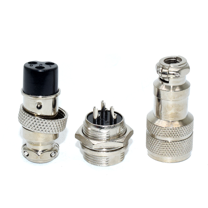 3 Pin Metal Male + Female extension type Connector 16mm GX16-3P
