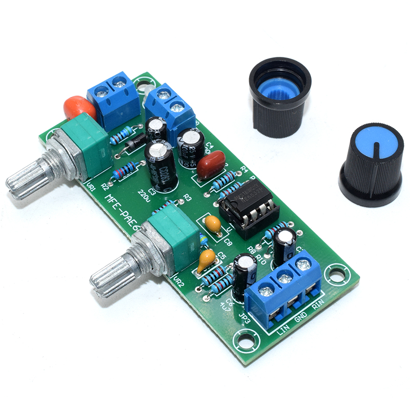 DC 12V-24V Filtro passa-basso NE5532 Subwoofer Process Pre-Amplifier Preamplificatore