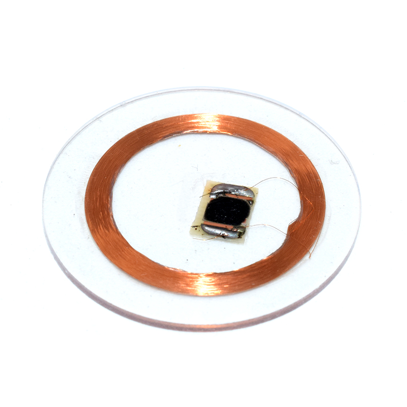 125KHz ID T5577 Writable Rewritable Copper Coil Transparent Coin Card Keyfob RFID Proximity EM4305 Access Control Tag Accessorie