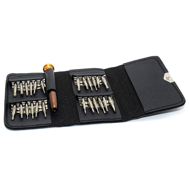 25 in 1 Magnetic Screwdriver Set Repair Hand Tools Torx Phillips Precision Wallet Leather Case Screwdriver for Phone/Tablet PC