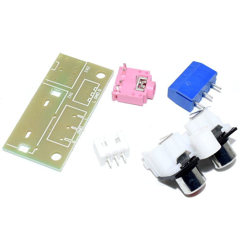 DIY Kit Audio Switch Board RCA 3.5mm Audio Input Block For Amplifier Kit Electronic
