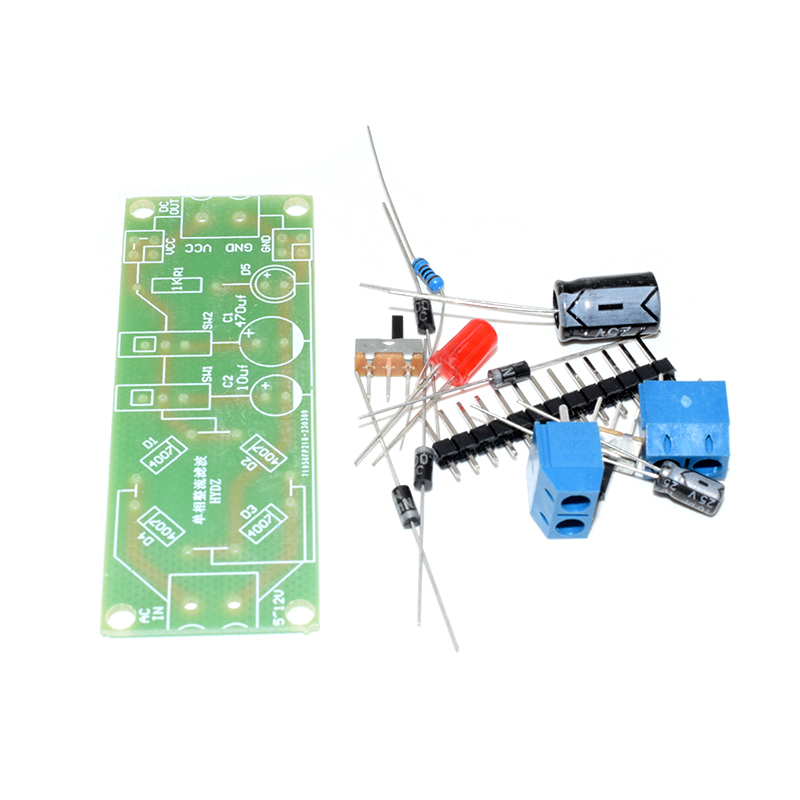 1N4007 single-phase rectifier filter circuit Electronic DIY kit rectifier filter electronic teaching training production AC DC5V