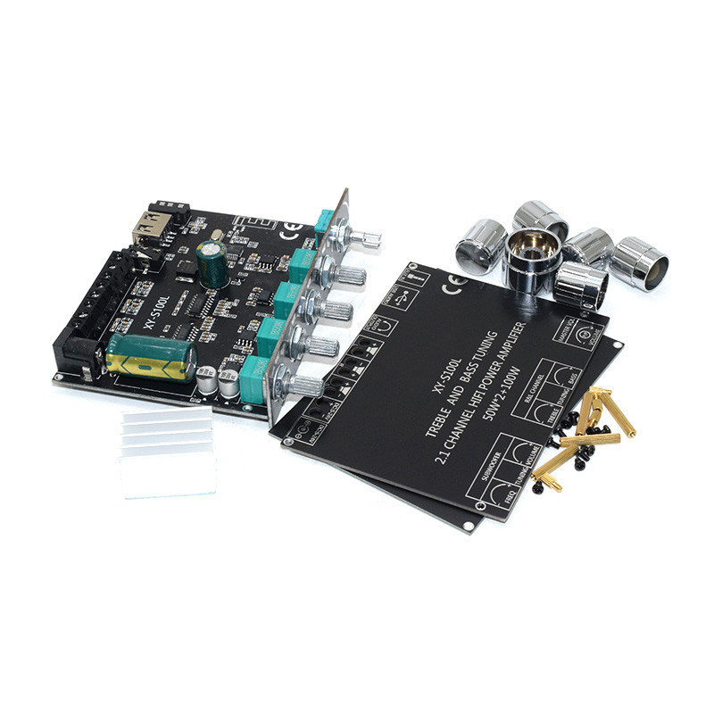 XY-S100L 2x50W + 100W 2.1 Channel Audio Stereo Equalizer Bass Amp HIFI Digital Power Subwoofer Amplifier Board Bluetooth 5.0