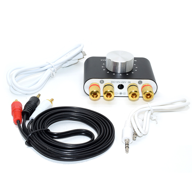 Mini Bluetooth 5.0 HiFi TPA3116 Digital Amplifier Stereo Audio 2.0 Channel Sound Amplifiers 100W Power Amp