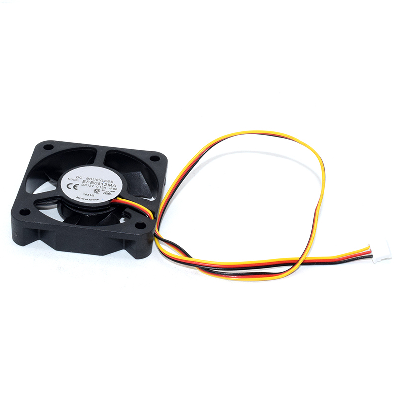 EFB0512MA 5010 5cm 12V 0.12A dual ball CPU mute cooling fan 3Wires