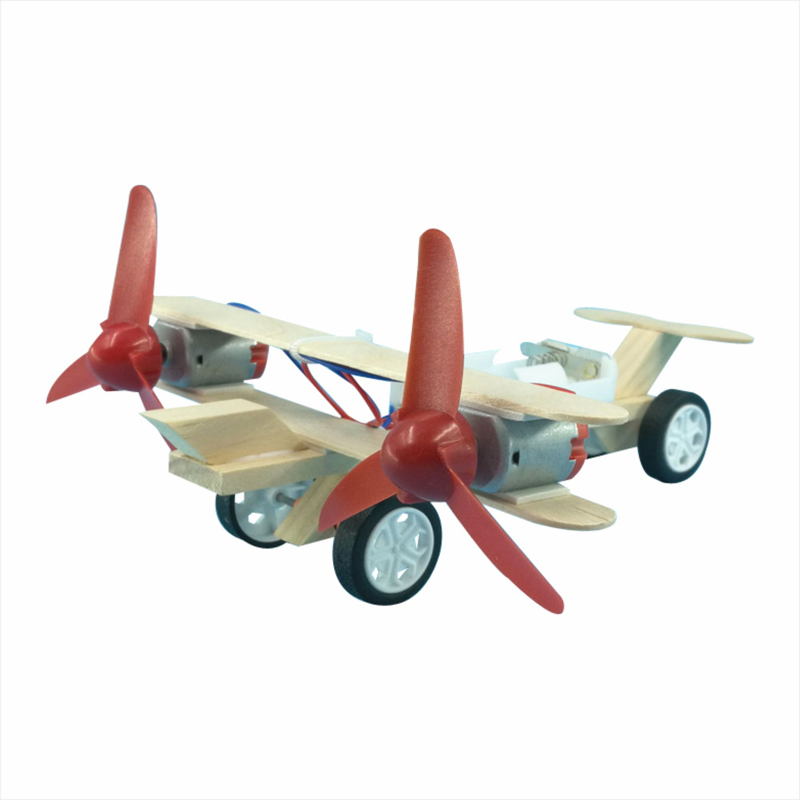 DIY Educational Toy Set Double Winged Glide Plane（without battery）