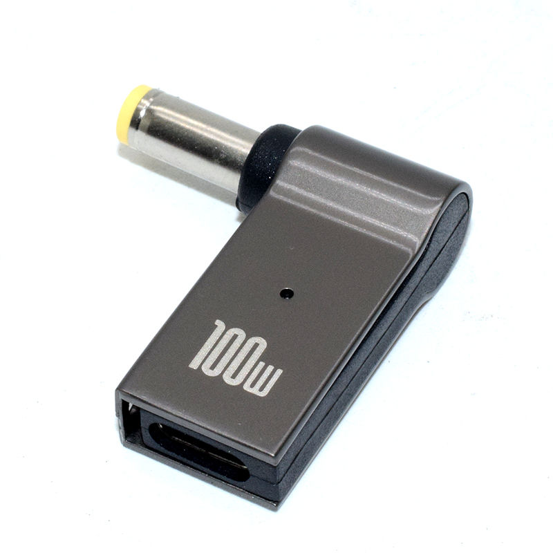 5.5x1.7mm PD 100W Laptop Power Charger Supply Adapter Connector USB Type-C Female to DC Male Jack Plug Converter for Lenovo/HP/DELL