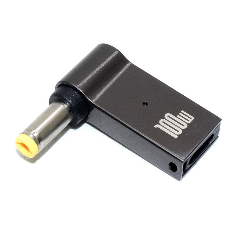 5.5x2.5mm PD 100W Laptop Power Charger Supply Adapter Connector USB Type-C Female to DC Male Jack Plug Converter for Lenovo/HP/DELL