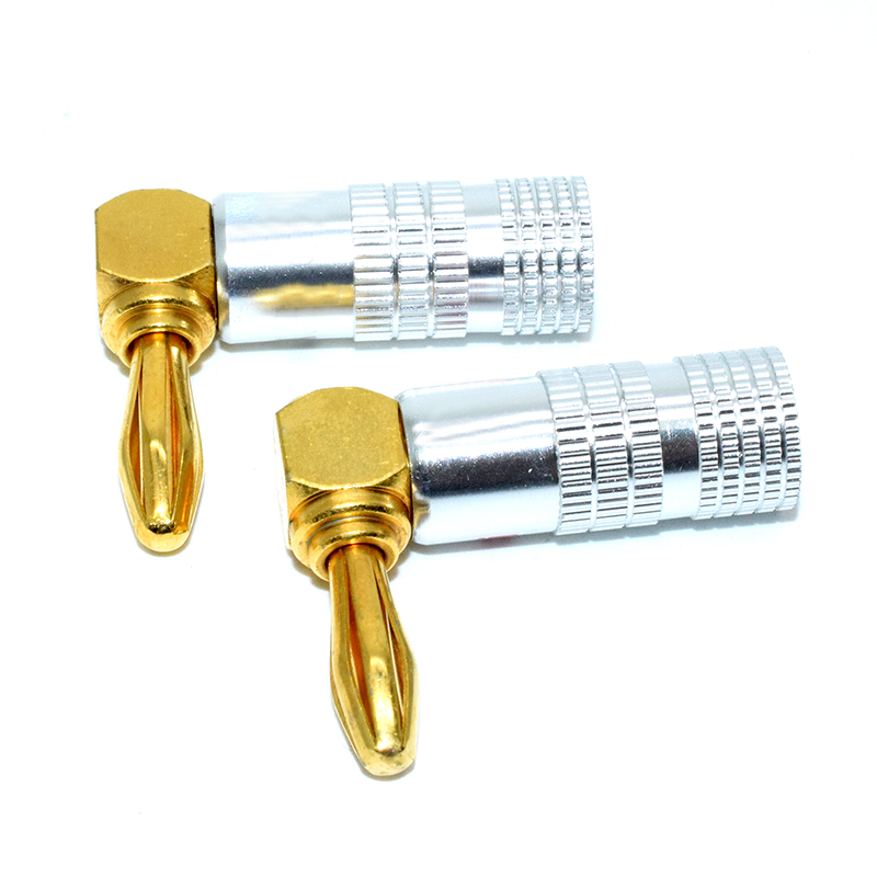 Right Angle Nakamichi Banana Connector 4mm Banana Plugs