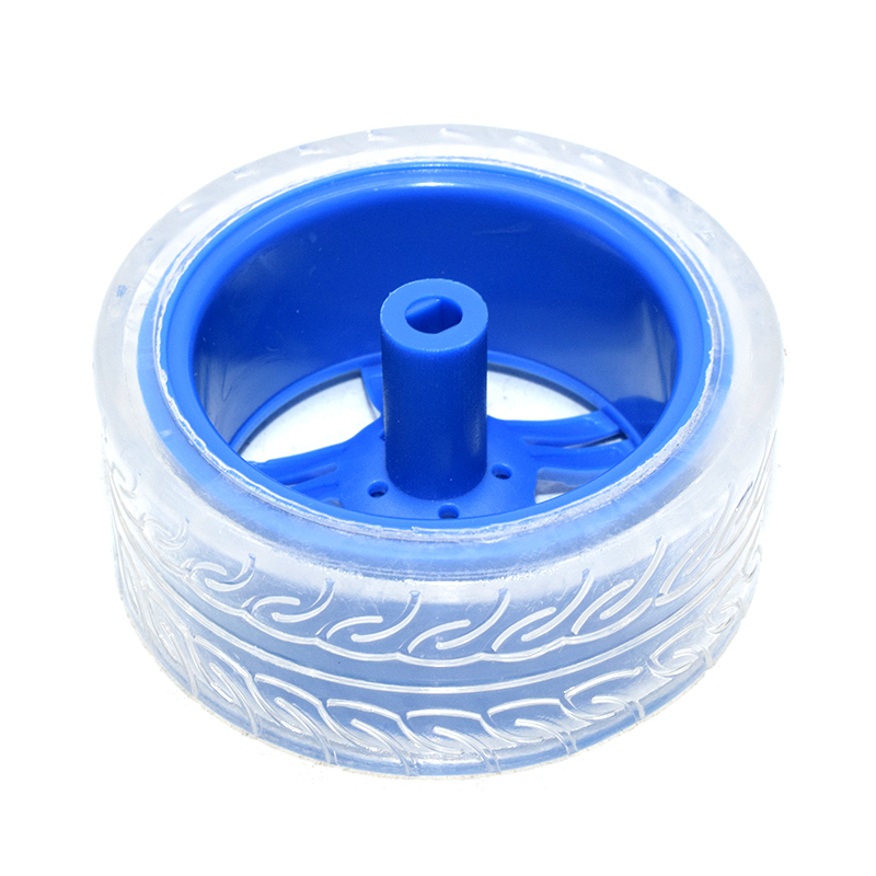 Rubber wheel TT motor tire 65*27mm Blue