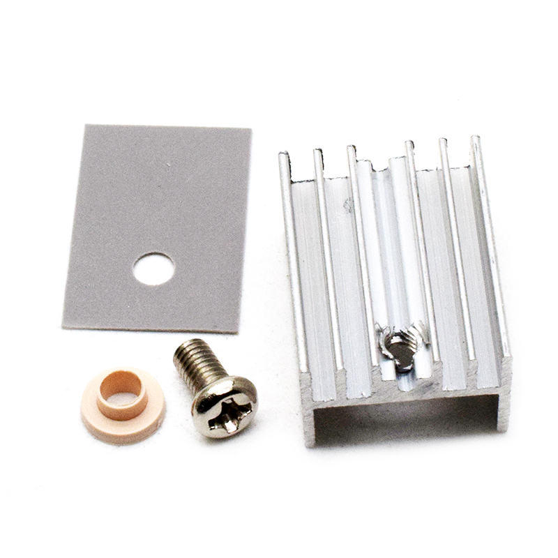 TO-220 Heatsink 15*10*20 without needle + insulating sheet+insulating cap