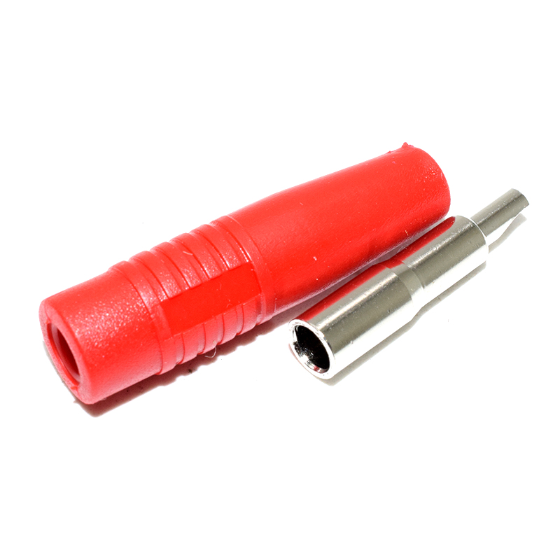 Red Brass 4mm Insulated Banana Female Jack Plug Wire Solder Connector