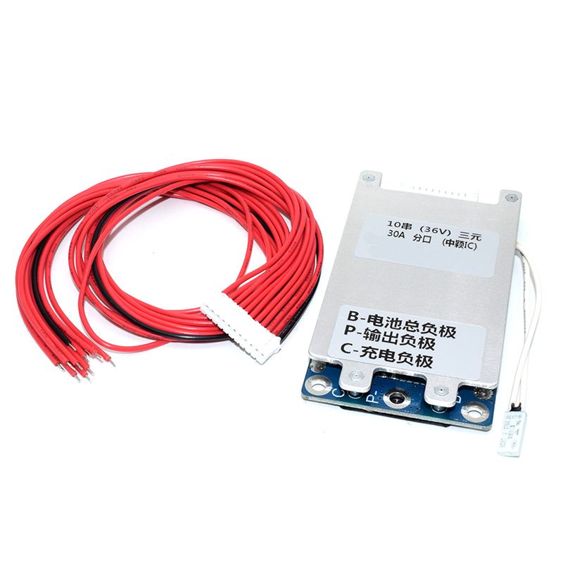 Bisida BMS 36V 10S 30A With Equalizer Different ports Rechargeable 18650 Lithium Battery Protection Board For E-bike/E-Scooter