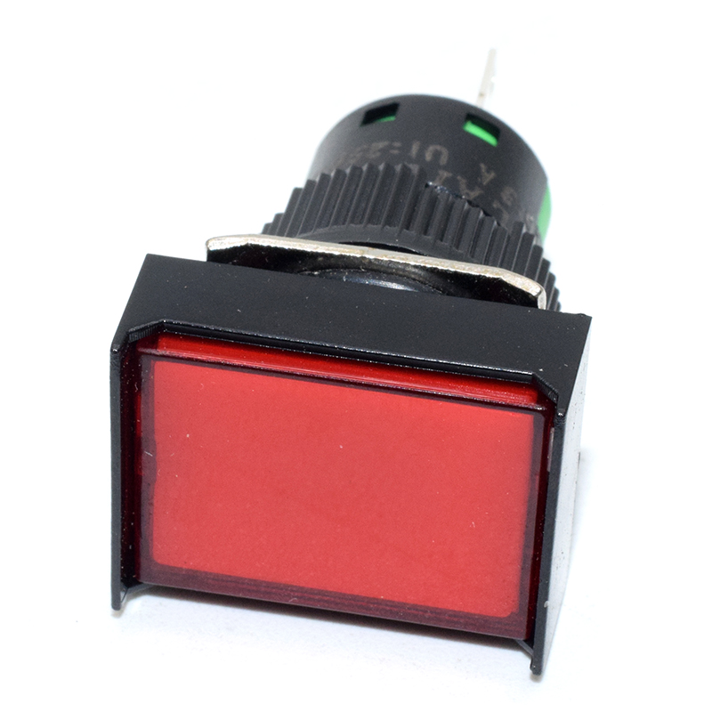 LA16 Rectangle-Blue Latching lock NO Light Red