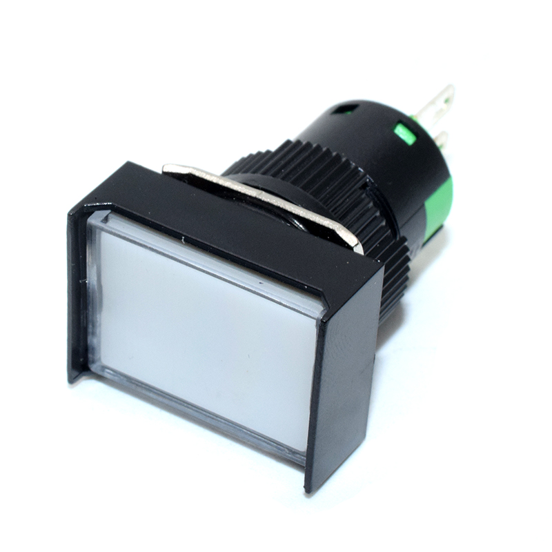 LA16 Rectangle-Blue Latching lock NO Light White