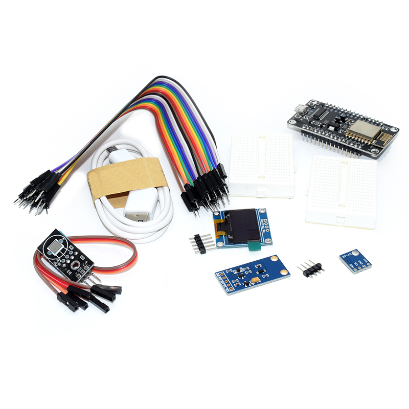 ESP8266 Weather Station Kit with DHT11 Temperature Humidity BMP180 0.96" OLED IIC YellowBlue Display for Arduino IDE IoT Starter
