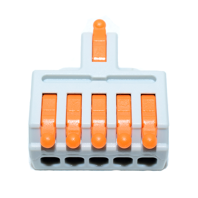 D1-5 Mini Quick Wire Conductor Connector Universal Compact Splicing Push-inTerminal Block 1 in multiple out with fixing Hole
