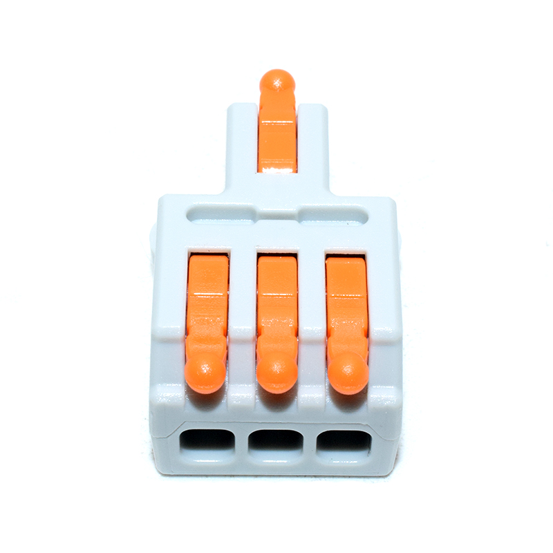D1-3 Mini Quick Wire Conductor Connector Universal Compact Splicing Push-inTerminal Block 1 in multiple out with fixing Hole