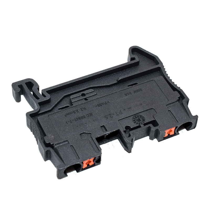 Black Din Rail Terminal Block PT-2.5 Push In Terminal Connector Spring Screwless Electrical Wire Conductor Terminal Block PT2.5