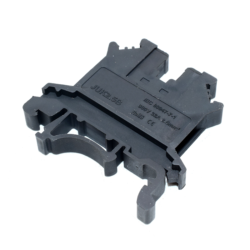 Black Din Rail Terminal Block UK-2.5B Wire Electrical Conductor Universal Connector Screw Connection Terminal Strip Block UK2.5B