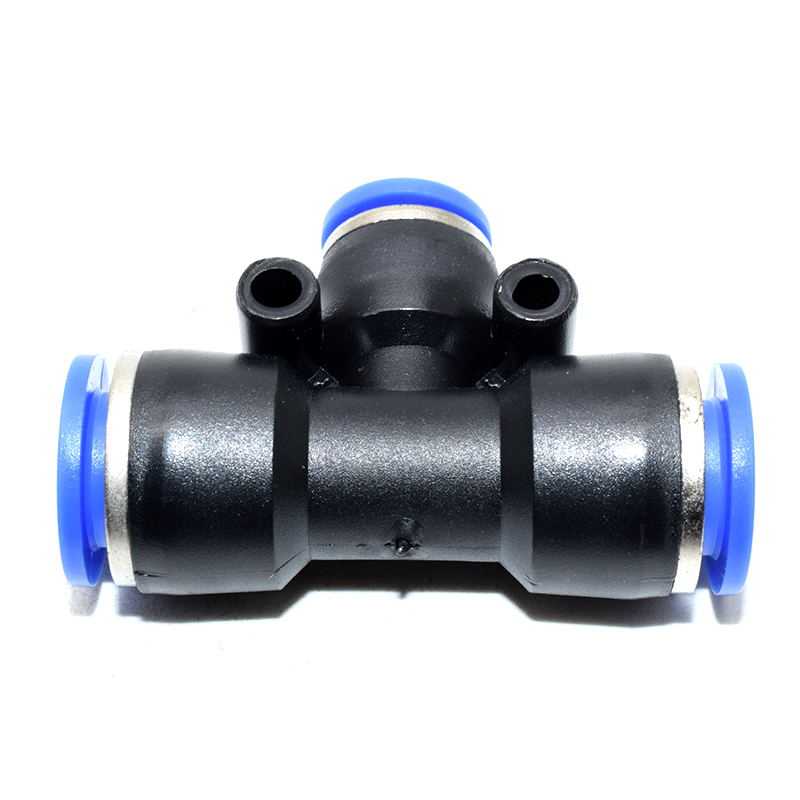 PEG 10-8 Pneumatic Fittings Fitting Plastic T Type 3-way For 8mm 10mm Tee Tube Quick Connector Slip Lock