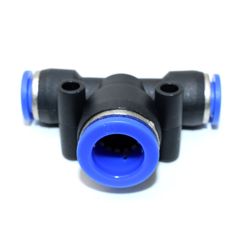 PEG 8-12 Pneumatic Fittings Fitting Plastic T Type 3-way For 8mm 12mm Tee Tube Quick Connector Slip Lock