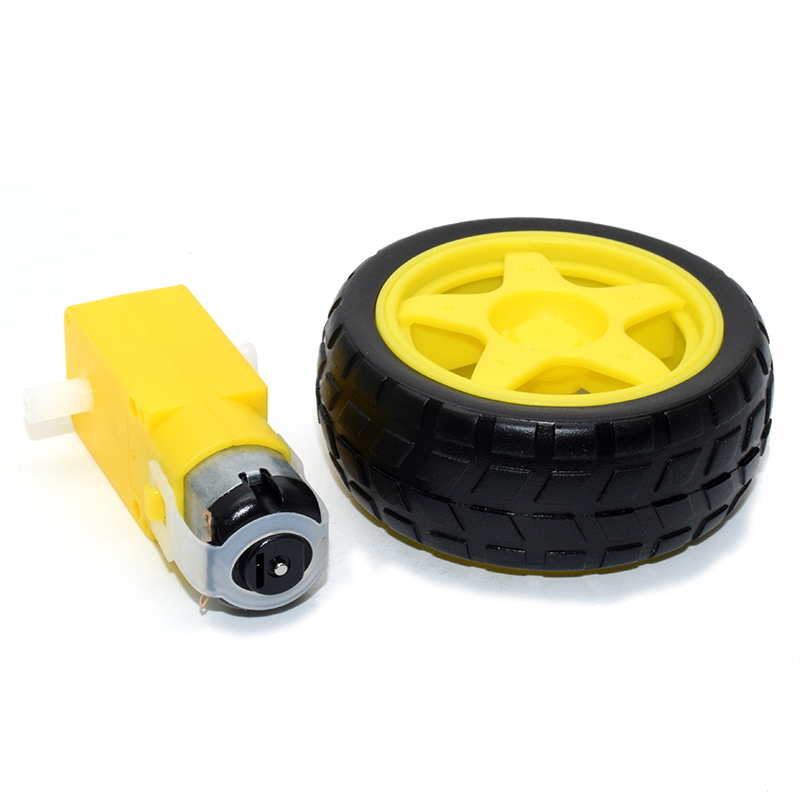 TT motor TT wheel robot car motor + wheel suit----- 6 v deceleration machine: a 65 mm wheels: a Motor detailed parameters: 1, motor has two kinds of 1:48 (twin screw) and so 0 (single shaft) 3 v speed respectively for 125 and joint wheel speed respectivel