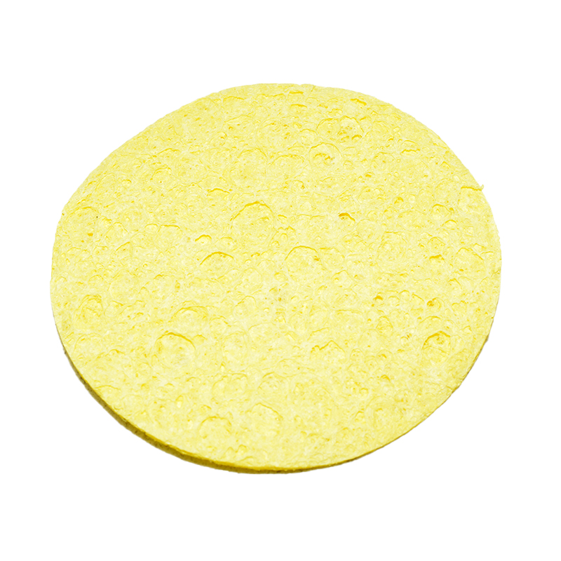 51mm*1.5mm Round Yellow Cleaning Sponge Cleaner High Temperature Enduring Cleaner Sponge For Electric Welding Soldering Iron Tip