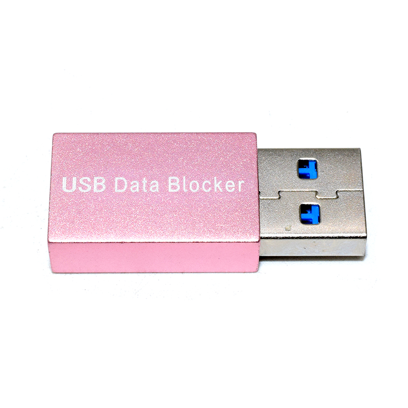 Pink USB Data Blocker Supports Charging Up To 12V/3A For Android IOS Windows Blackberry System Protect Data Security Support Dropship