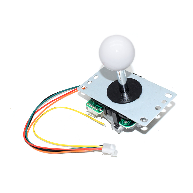 White 5Pin 8way Long Stick Joystick with Multi Color Ball for Arcade Game Machine Pandora box console
