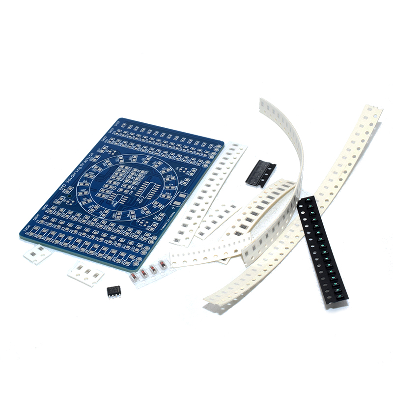 Rotating Flashing LED Components SMT LQFP44 Soldering Practice Board Electronic Circuit Training Suite DIY Kit