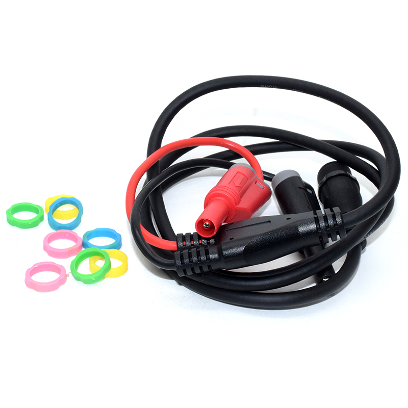 P1204 Safety BNC Male Plug to Dual 4mm Stackable Banana Plug RG58 Coaxial Cable Oscilloscope Test Lead 120CM 500V/5A