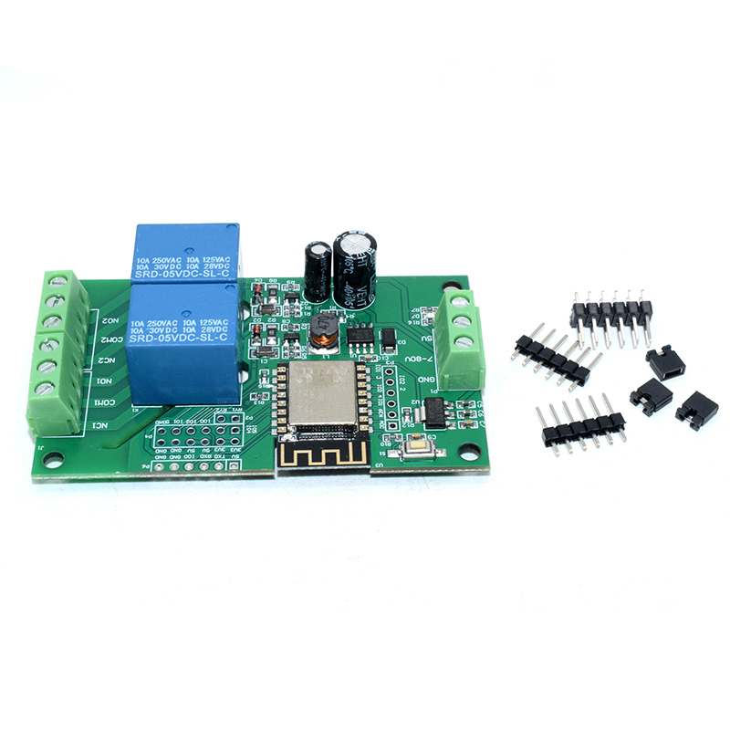 ESP8266 Wireless WIFI Relay Module 2 Channel ESP-12F Wifi Development Board AC/DC 5V/7-28V/5-80V Power Supply for Arduino
