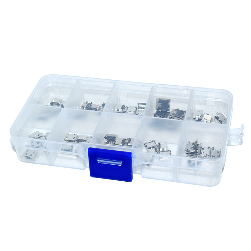 10 Model 50Pcs Micro USB Female 5pin DIP KIT