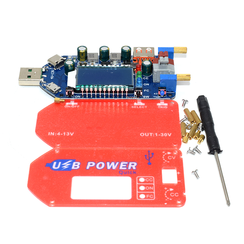 DP3A DC DC adjustable usb laboratory power supply DC 0.5-30V 15W voltage regulator QC3.0 AFC FCP Quick charge trigger
