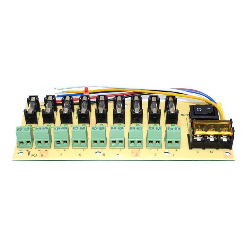 12V 24V DC power distribution 9-way PCB board terminal block for switching power supply electricity current wiring LED switch