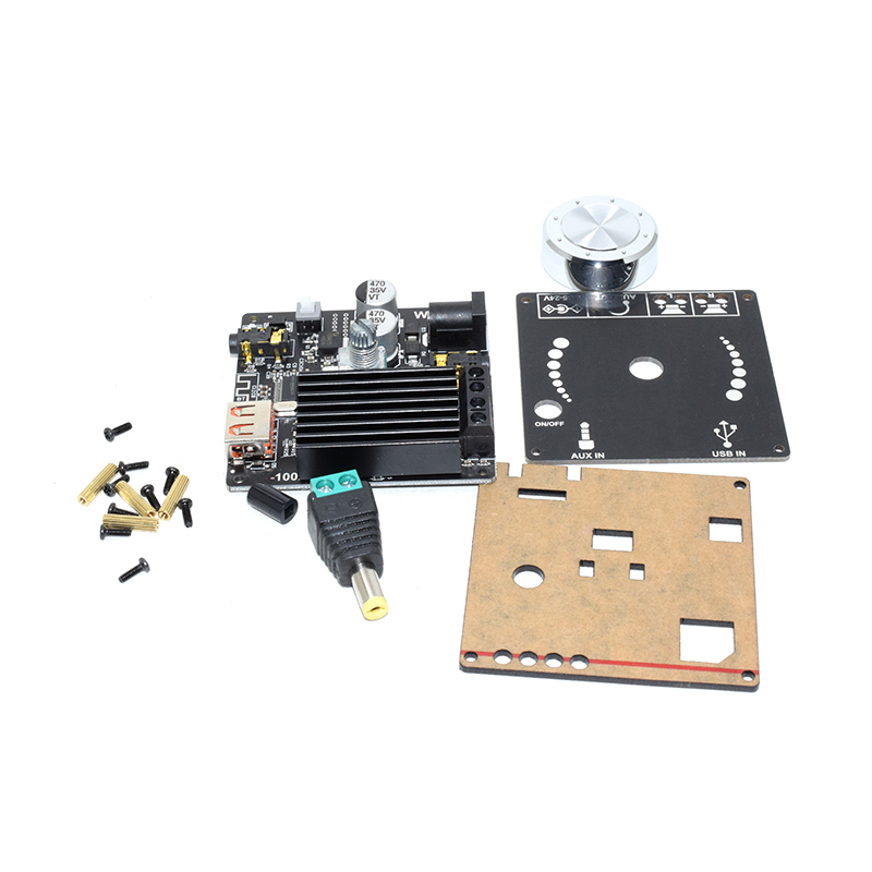 1002M 100W+100W Bluetooth 5.0 Power Audio Amplifier board Stereo AMP Amplificador Home Theater AUX USB