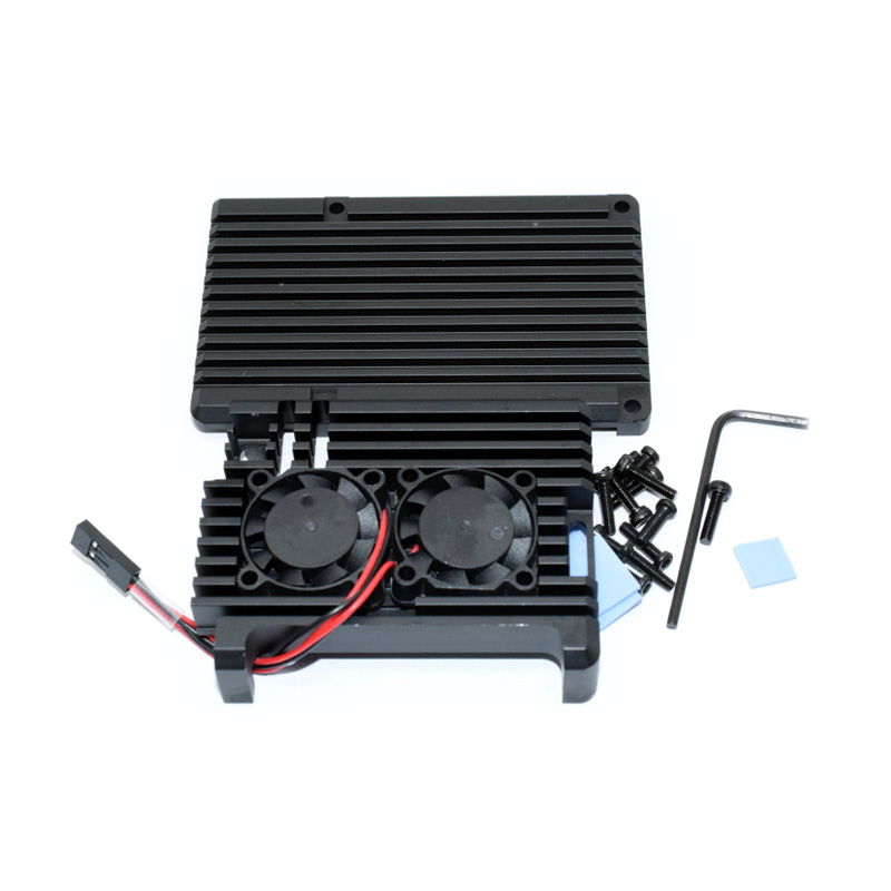Raspberry PI 5B Helmet shell With 2 Fans 2 Wires