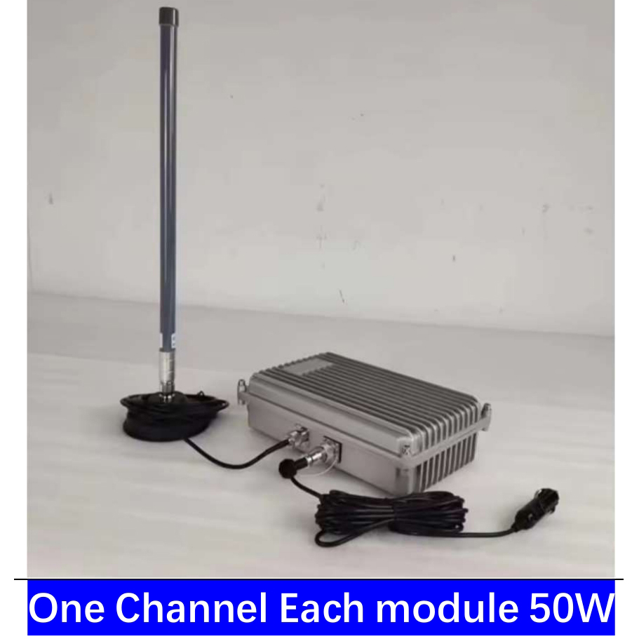 ANTI DRONE DEVICE Car FPV drone jammer Counter FPV portable / 1 Channel Each module 50W