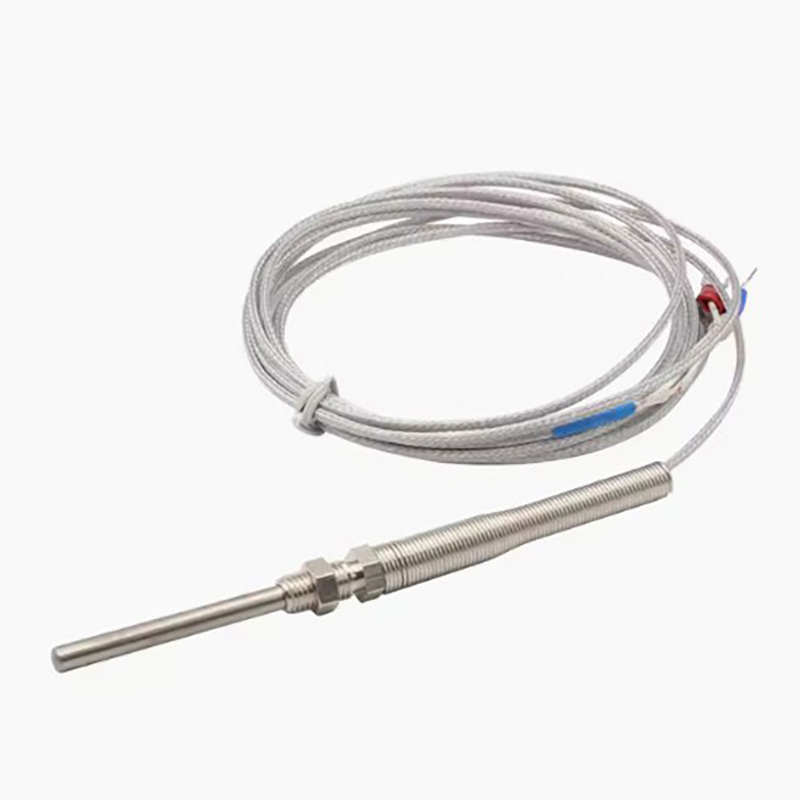 1m M8 Thread K Type 100mm Probe Temperature Sensor / Braided thread