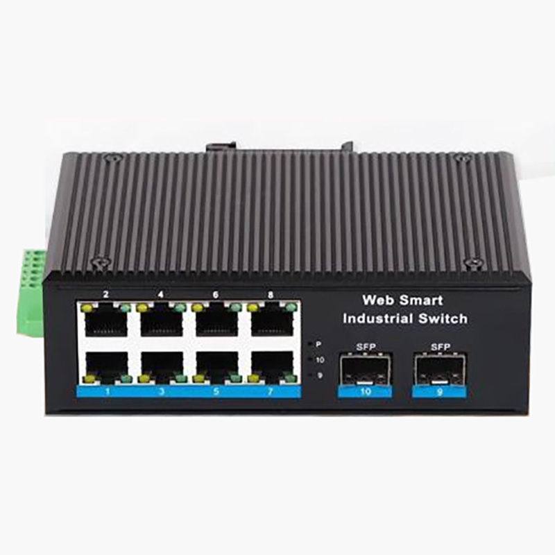 8-Port Gigabit Industrial PoE+ Switch with 2 SFP