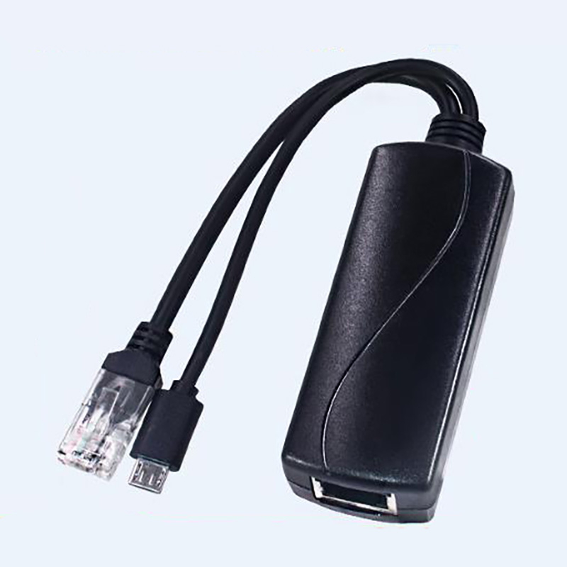 100Mbps RJ45 isolation national standard 48V to 5V POE separator Micro USB port POE Splitter